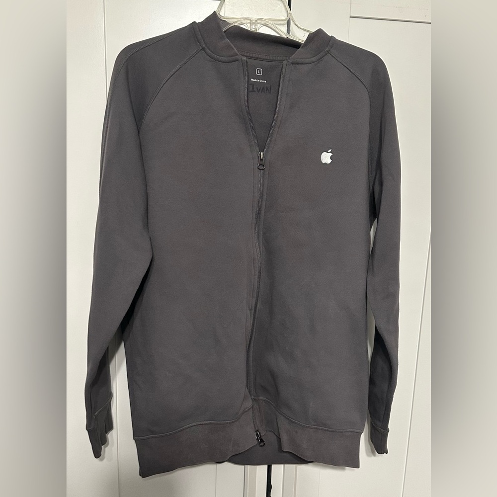 Vans Men's Full-Zip Sweater Jacket - Charcoal with White Logo